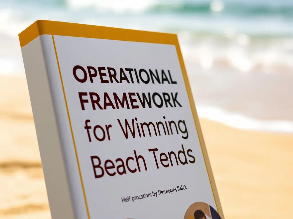 A close-up shot of the book cover, emphasizing the title and author's name, with a blurred background of a sunny beach scene to evoke the book's context.